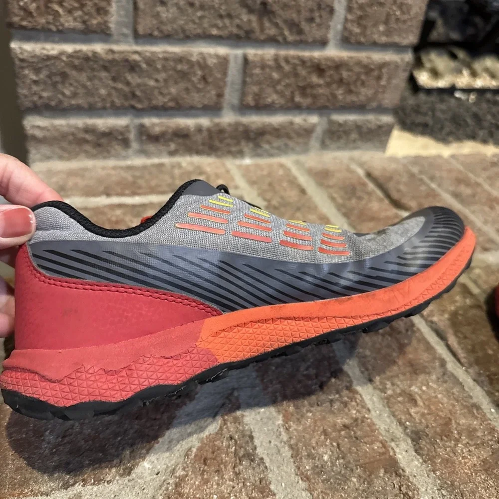 Merrell MK268072 Agility Peak Trail Running Shoes 6M Kids Lava Red Grey #0007